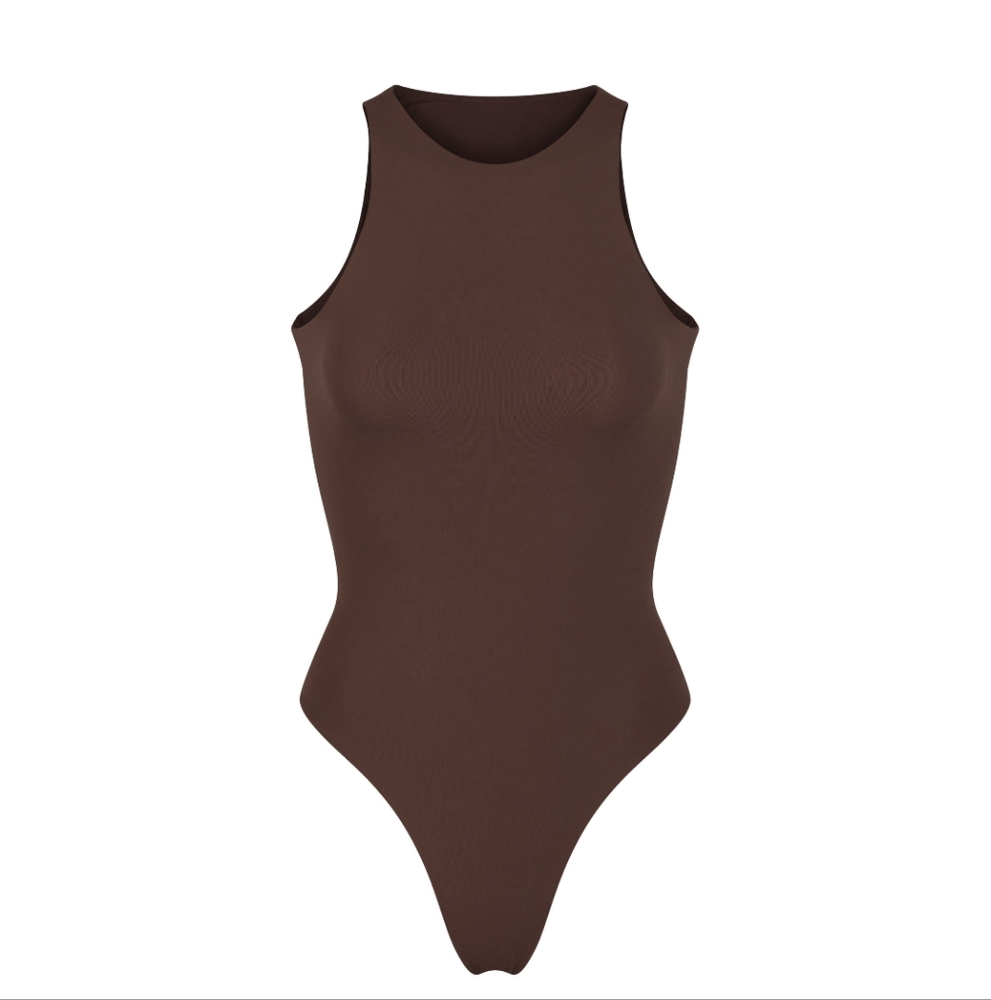 SKIMS High Neck Fits Everybody Bodysuit XS Cocoa